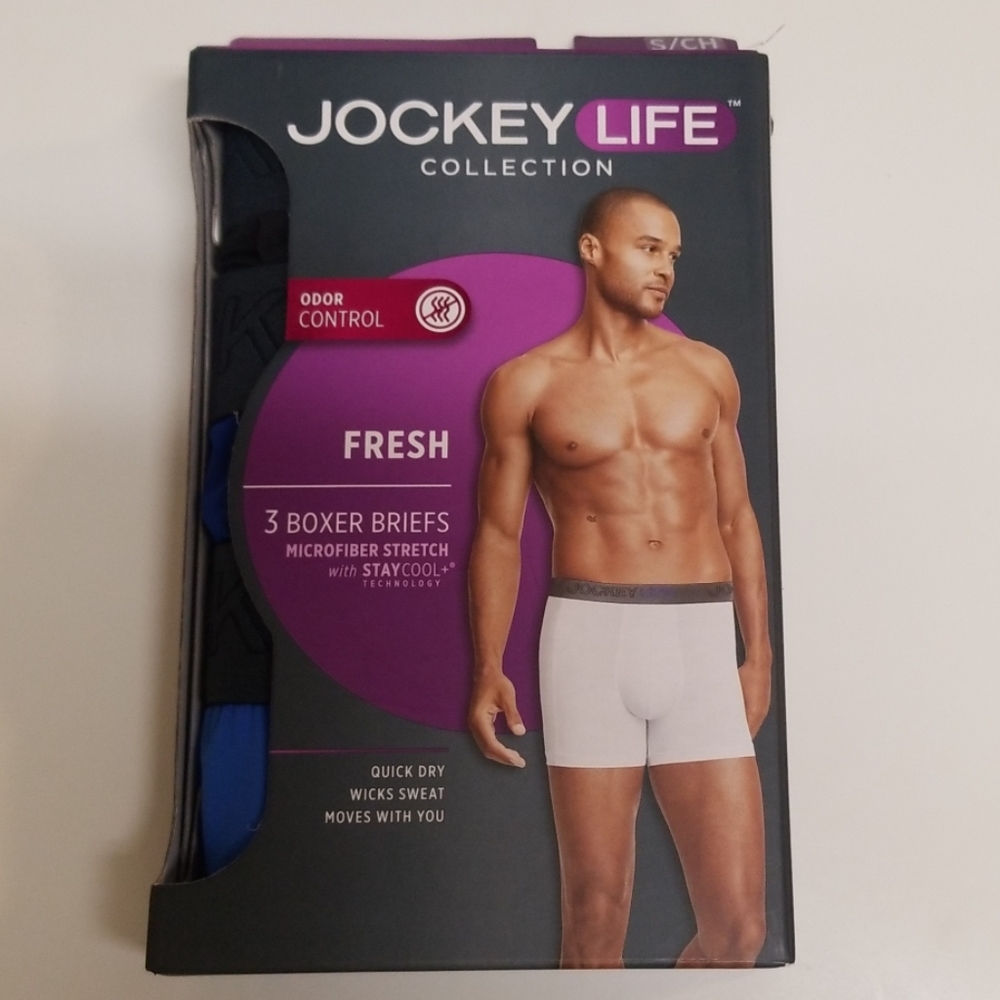 Jockey life fresh 3 boxer brief pack